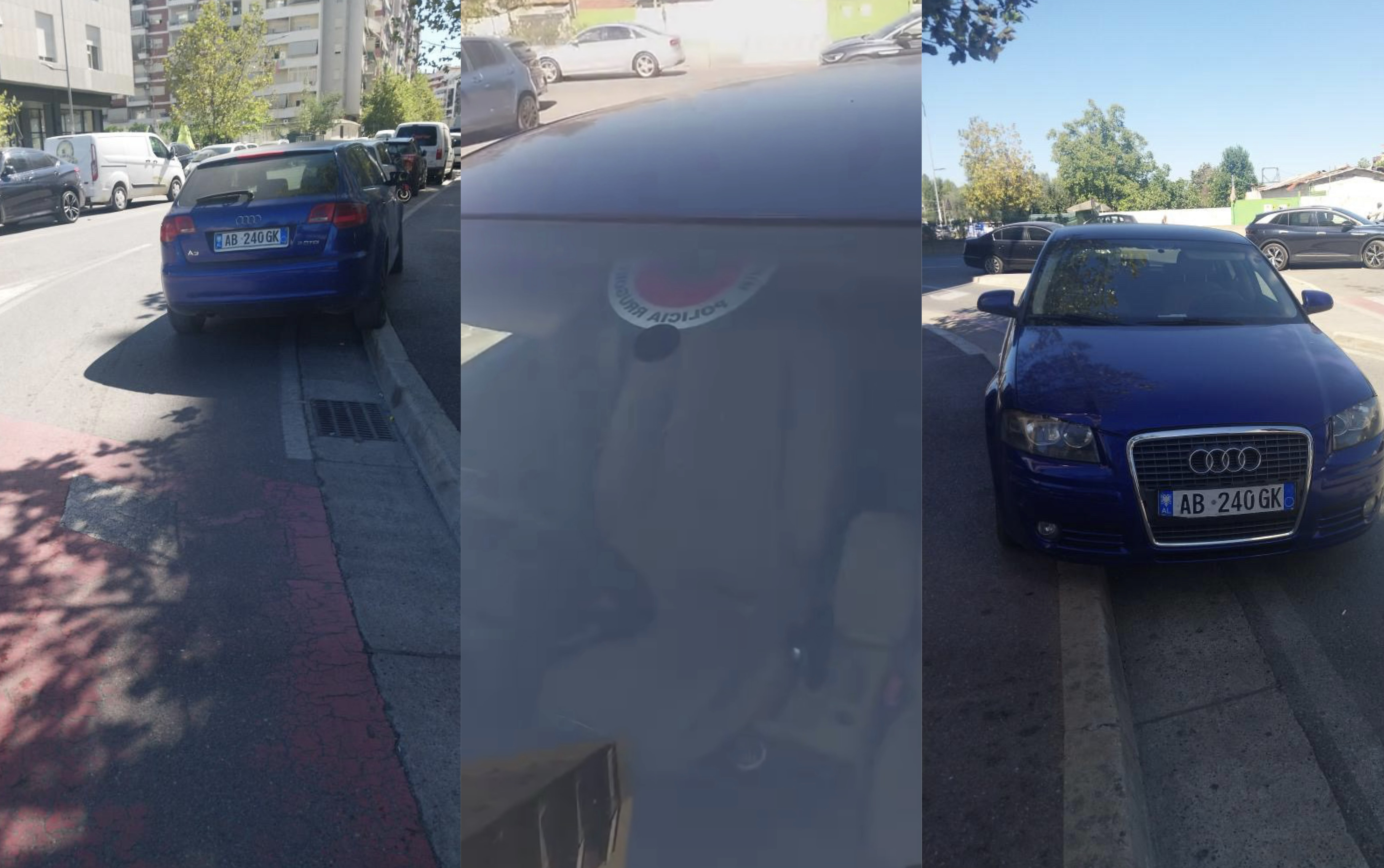 “Shiko si bllokon rrugën policia!” Qytetari denoncon makinën e parkuar në trotuar