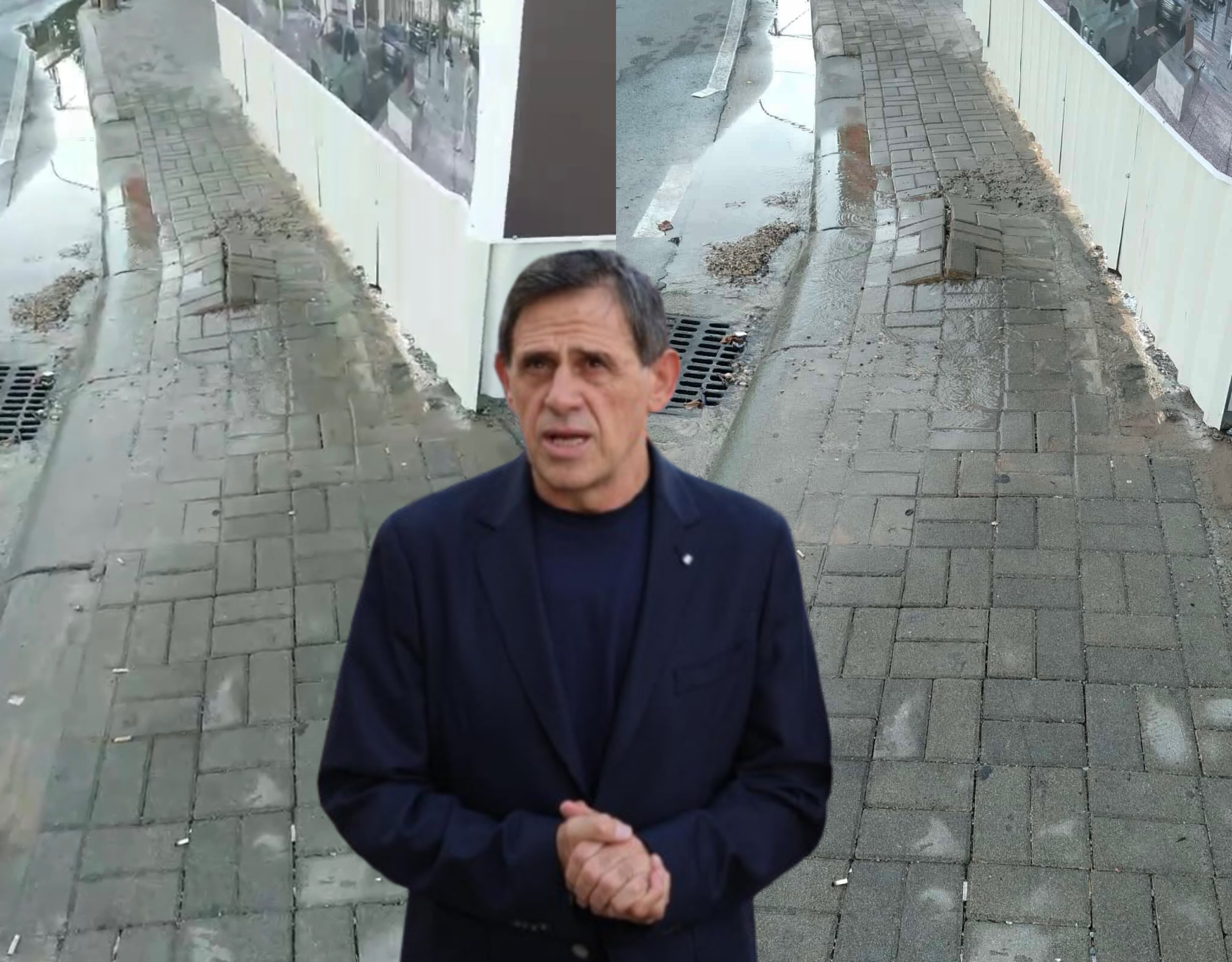 Uji shpërthen mbi trotuarin në Kamëz: Ujësjellësi s’ka punëtorë