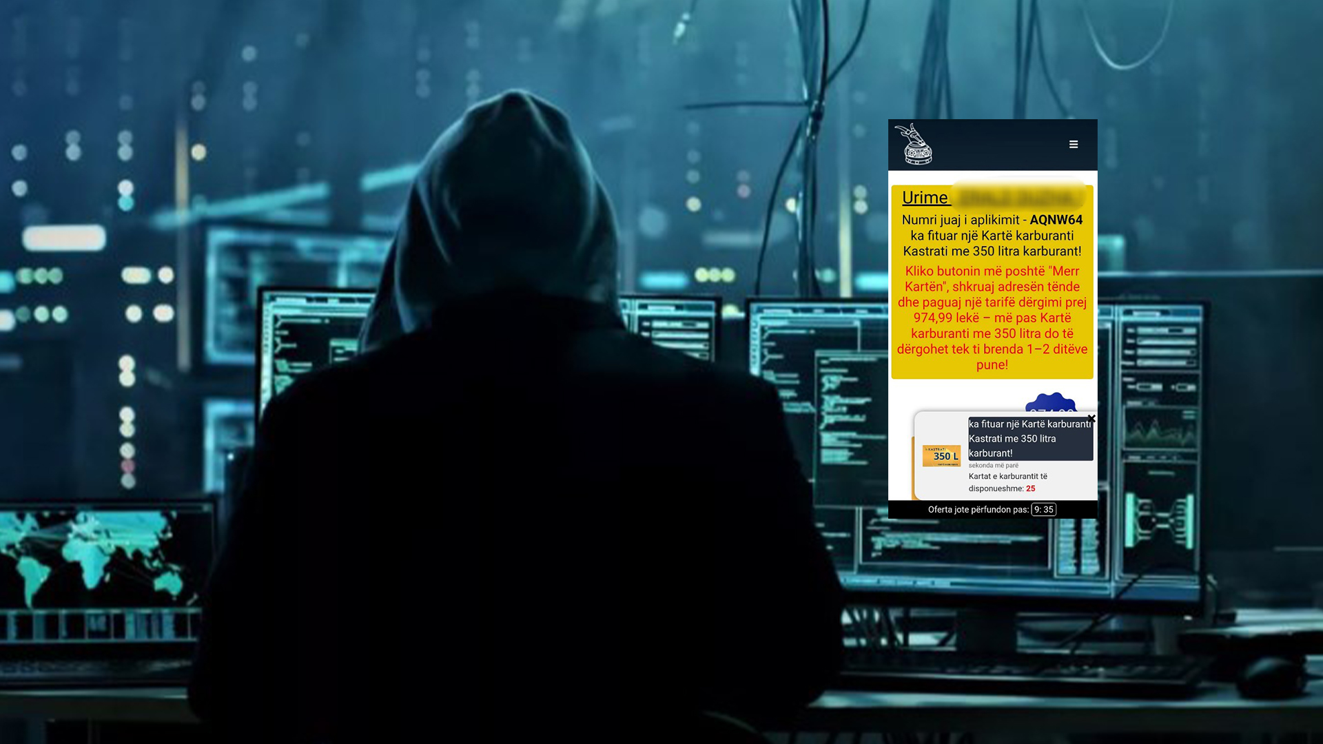 Qytetari: Kujdes, hakerat premtojnë 350 litra karburant falas për të vjedhur të dhënat bankare
