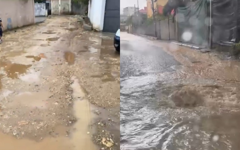 Shiu përmbyt rrugën ‘Shefqet Kuka’ te njësia nr.4, bashkia Tiranë asnjë masë për kanalizimet