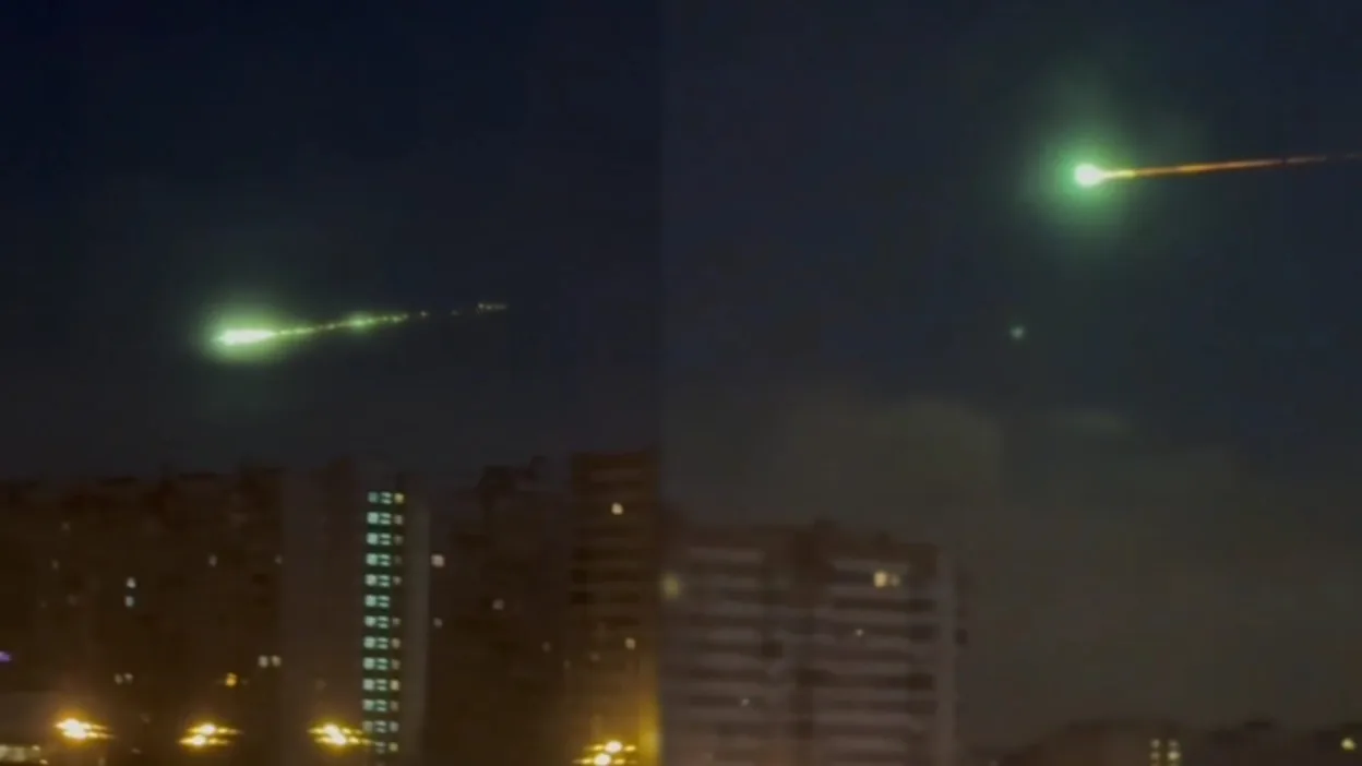 Spektakël dhe konfuzion  objekti misterioz i gjelbër ndez qiellin e Moskës