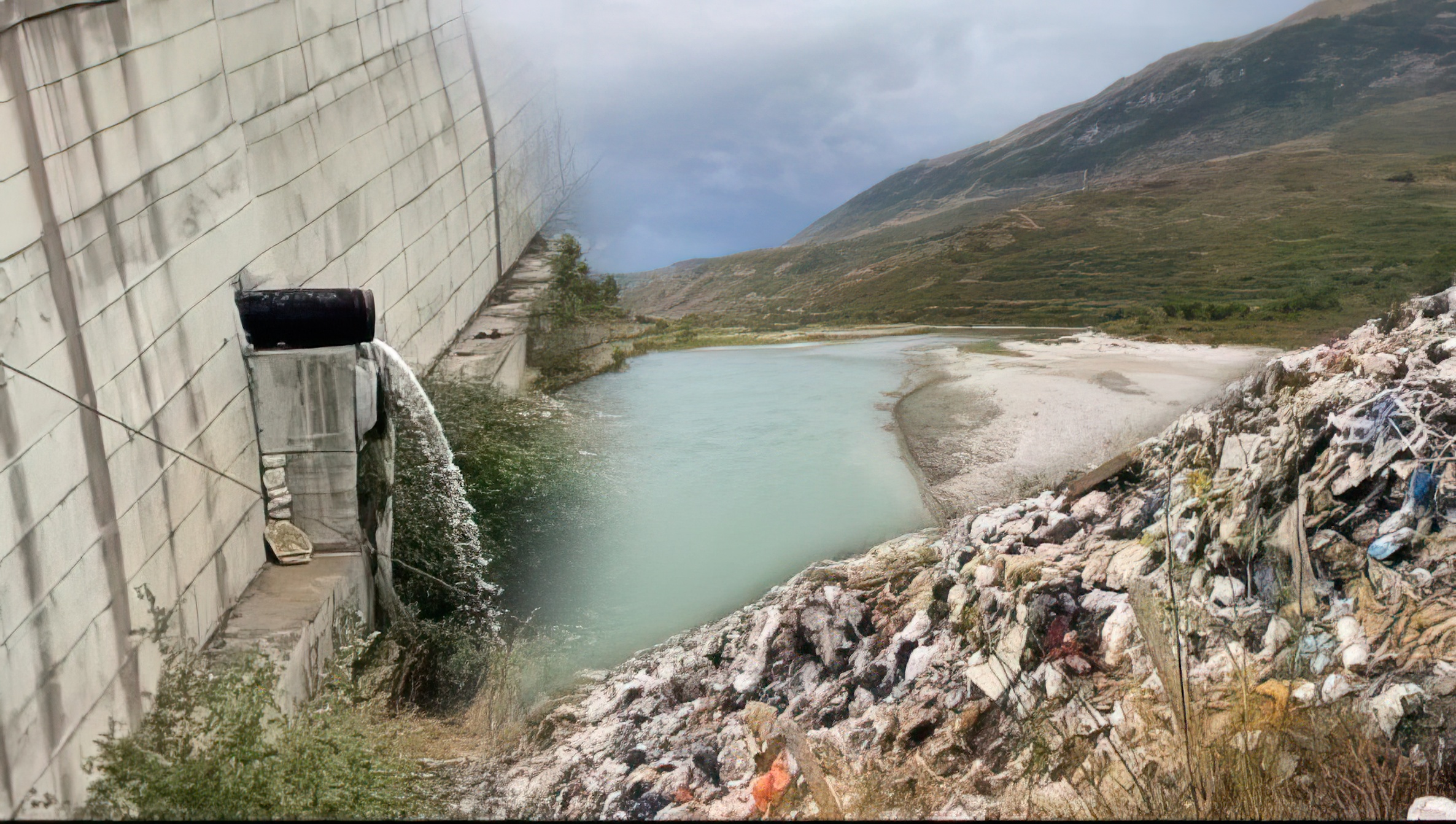 “Ujërat e zeza, gërmimet për zhavorr e mbetje bitumi po shkatërojnë Vjosën”