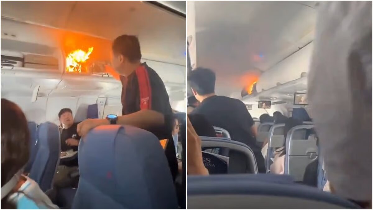 Panik në ajër, bateria litiumit merr flakë gjatë fluturimit
