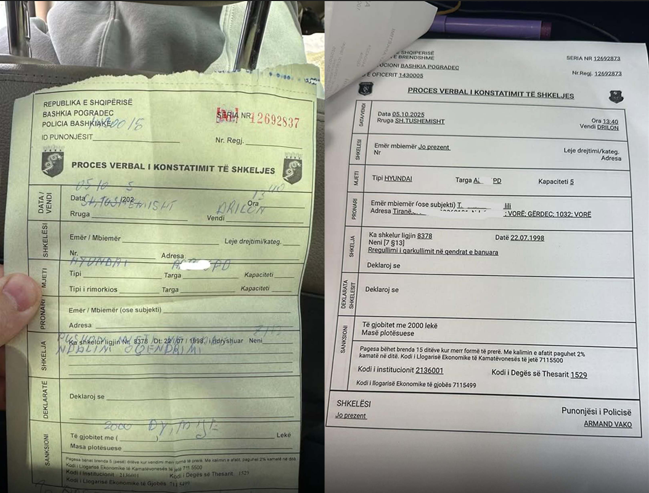 “Më gjobitën dy herë në të njëjtën orë dhe minutë për të njëjtën shkelje”