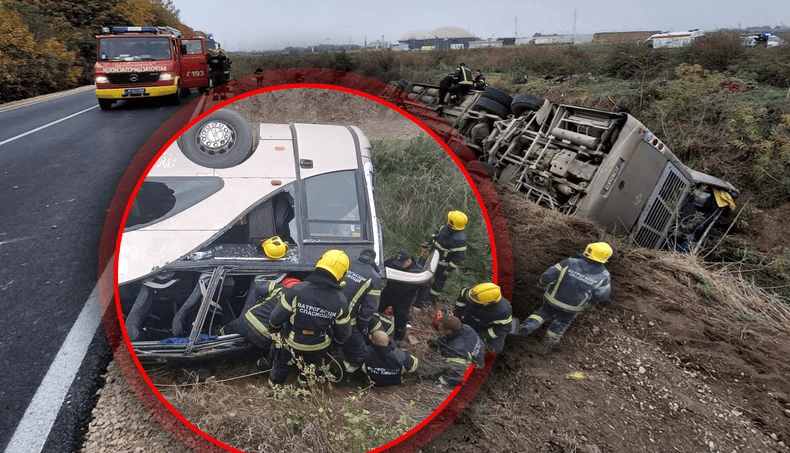 Përmbyset autobusi me punëtorë në Serbi, 3 të vdekur dhe dhjetëra të plagosur