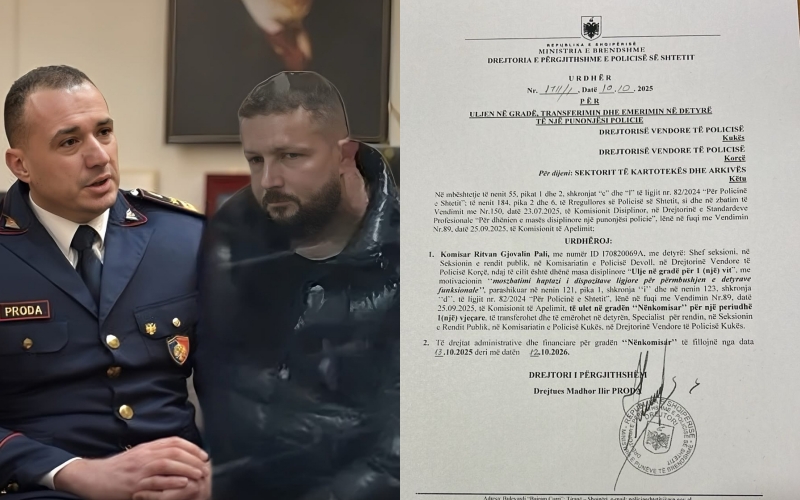 I arrestoi mikun kriminel, Prodës s‘i del inati me shef Palin, e internon në Kukës