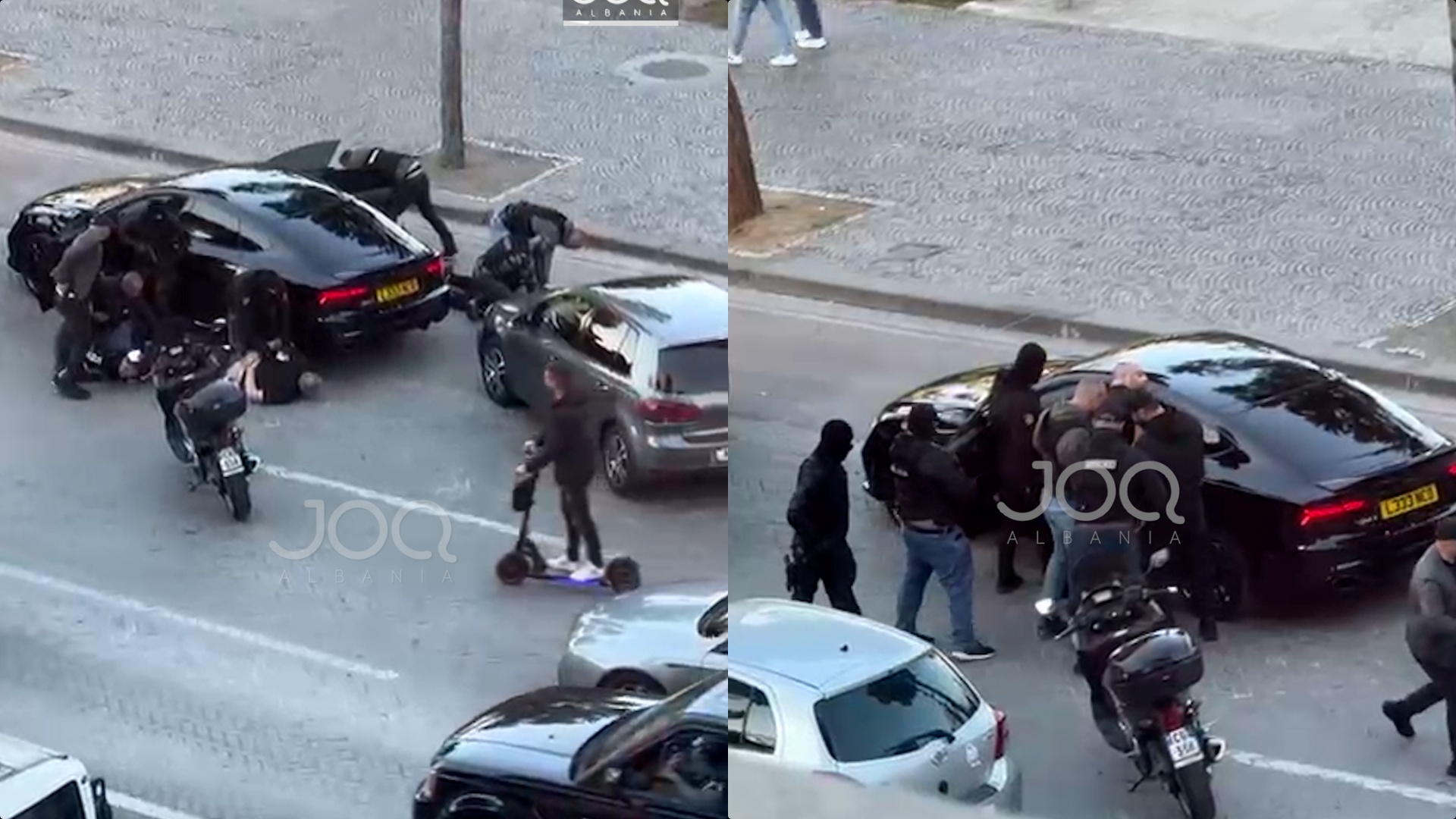 Policët me maska rrethojnë “Audin” në mes të Bulevardit