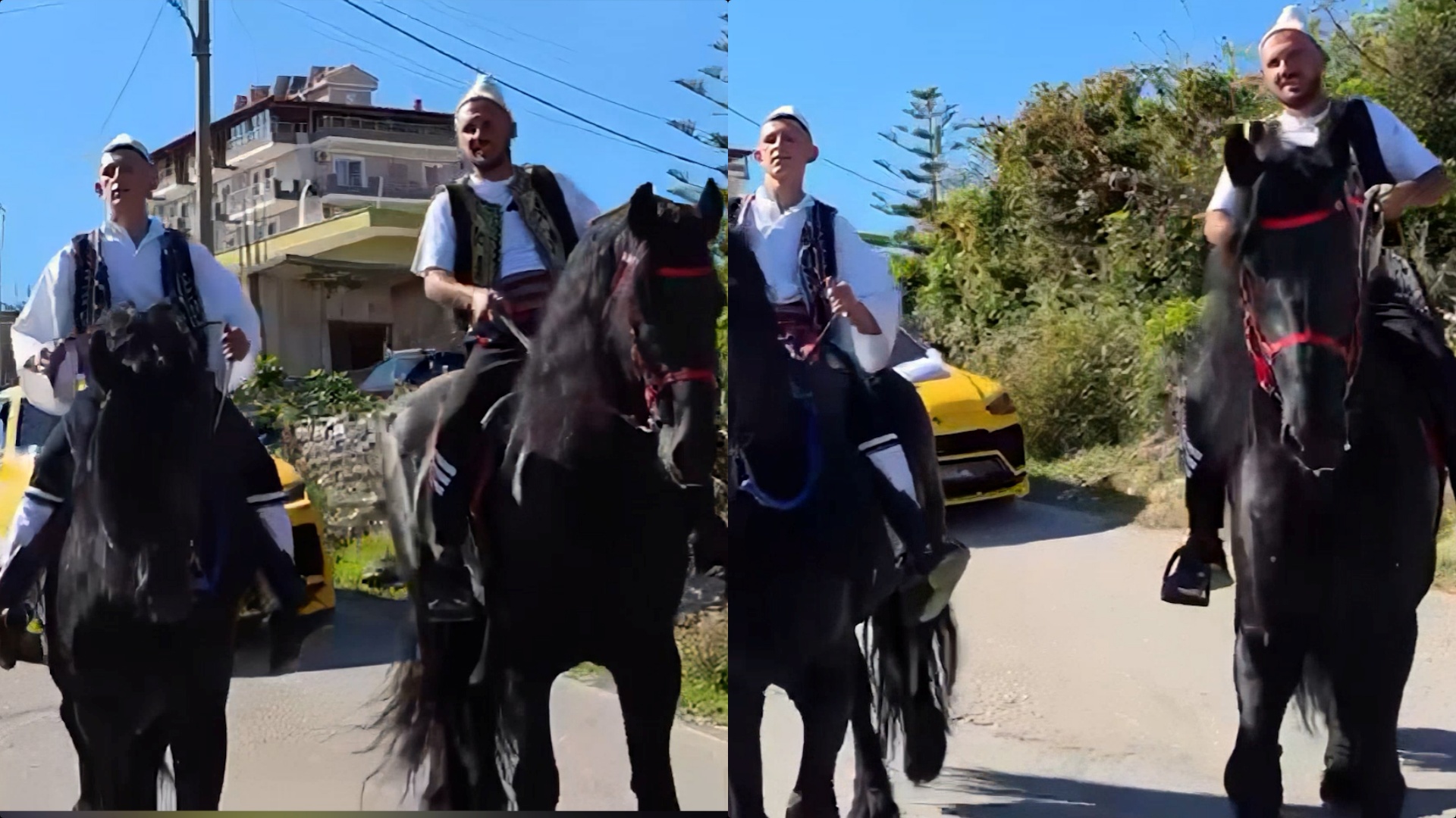 Dasmë e madhe në Sarandë, nusja merret me kuaj e makina