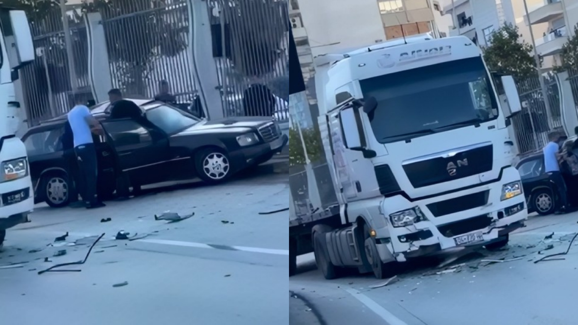 Aksident në portin e Durrësit, qytetarët japin ndihmën e parë