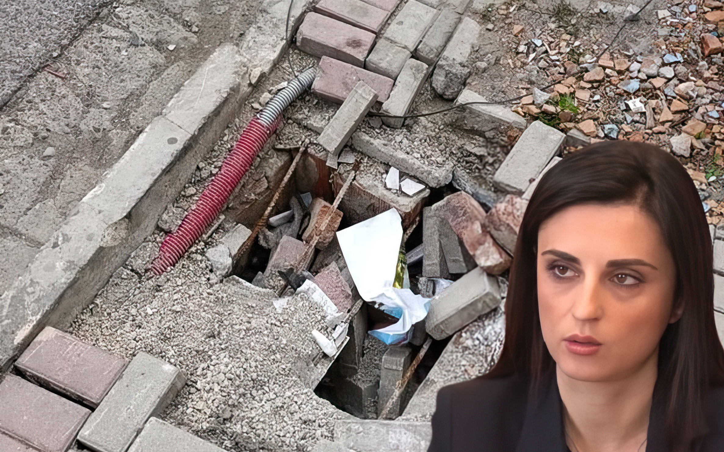 Trotuari me gropa në qendër të Durrësit rrezik për kalimtarët, bashkia asnjë masë