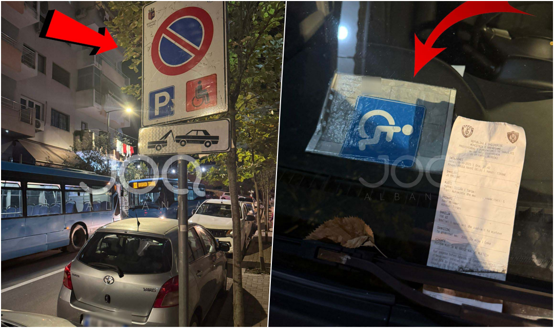 Absurd në Tiranë: Qytetari me aftësi të kufizuara parkon ku i lejohet, por policia e gjobit!