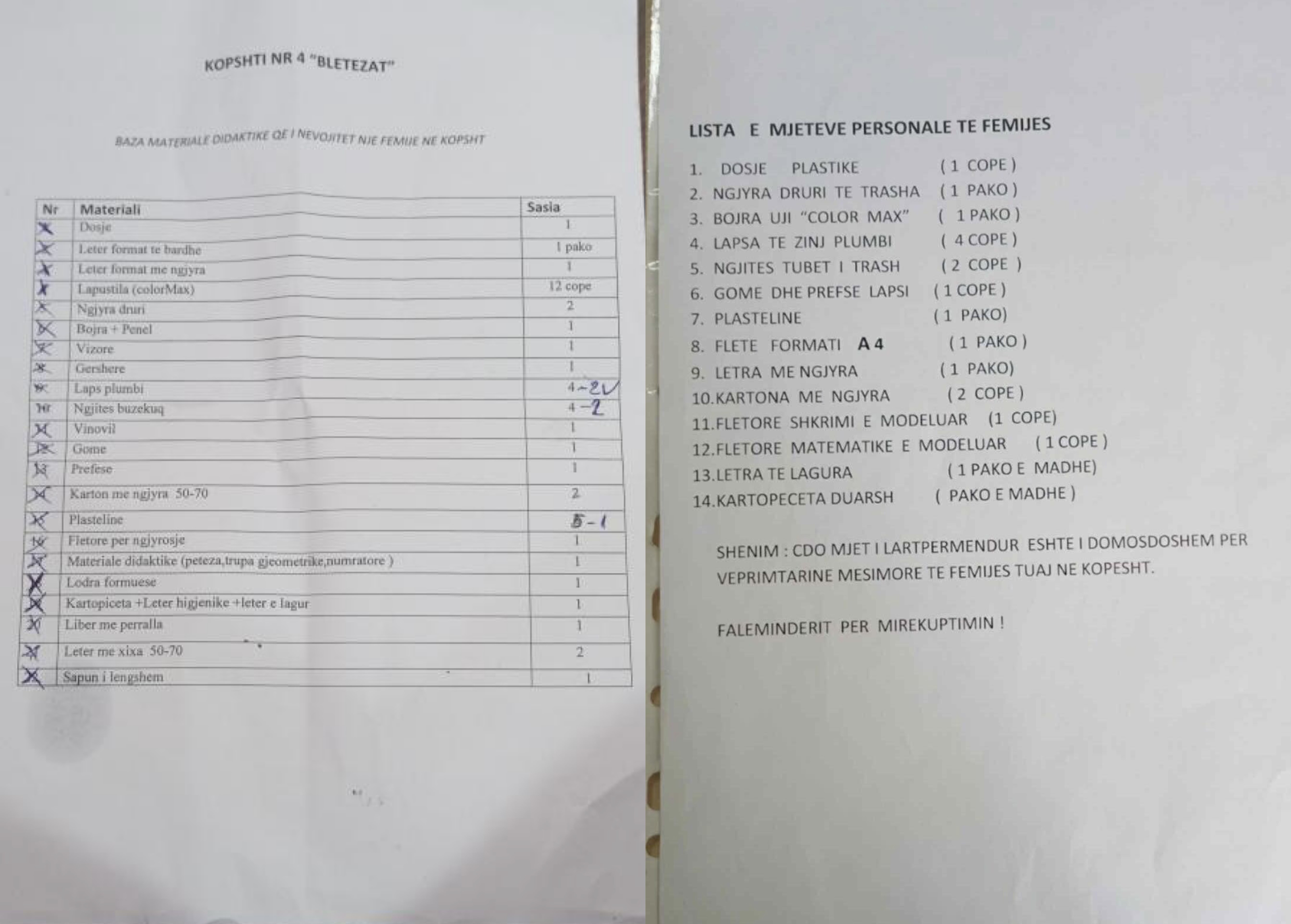 Kopshte publike me shpenzime private: Prindërit denoncojnë abuzimet me kërkesat për materiale