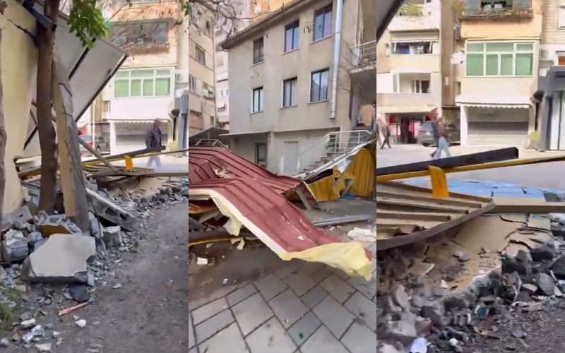 Bashkia shemb ndërtesën, lë pas germadha të rrezikshme në rrugën “Vëllezërit Hobdari”