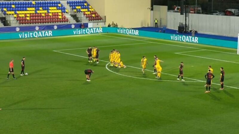 Mbyllet pjesa e parë 0-0, Andorra–Shqipëri barazim pa gola