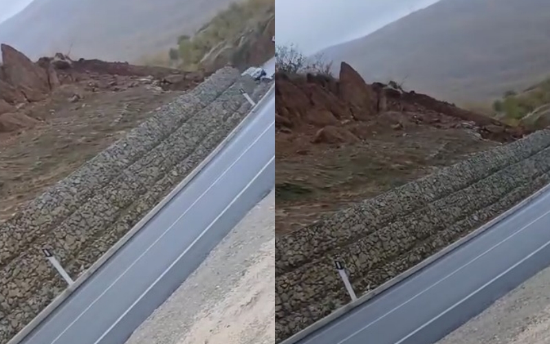 Guri i madh rrezikon të bjerë mbi shoferët në rrugën e re Qukës Qafë Plloçë 