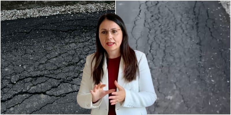 Investimet e Eriseldës s’i rezistojnë dot shiut, asfalti nis të çahet që tani