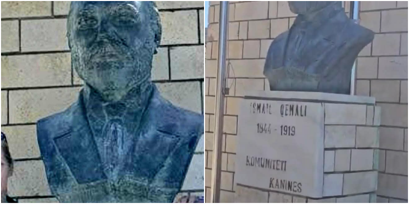 Në prag të festave të Nëntorit, katandiset busti i Ismail Qemalit në Kaninë
