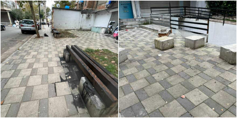 “U vendosën pak muaj më parë, banorët shkatërrojnë stolat dhe koshat e përbashkët në lagje”