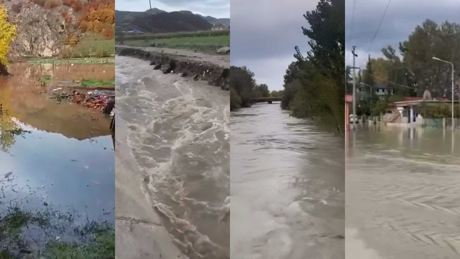Nga jugu në veri  Shqipëria e gjitha nën ujë  situatë e rënduar në disa zona