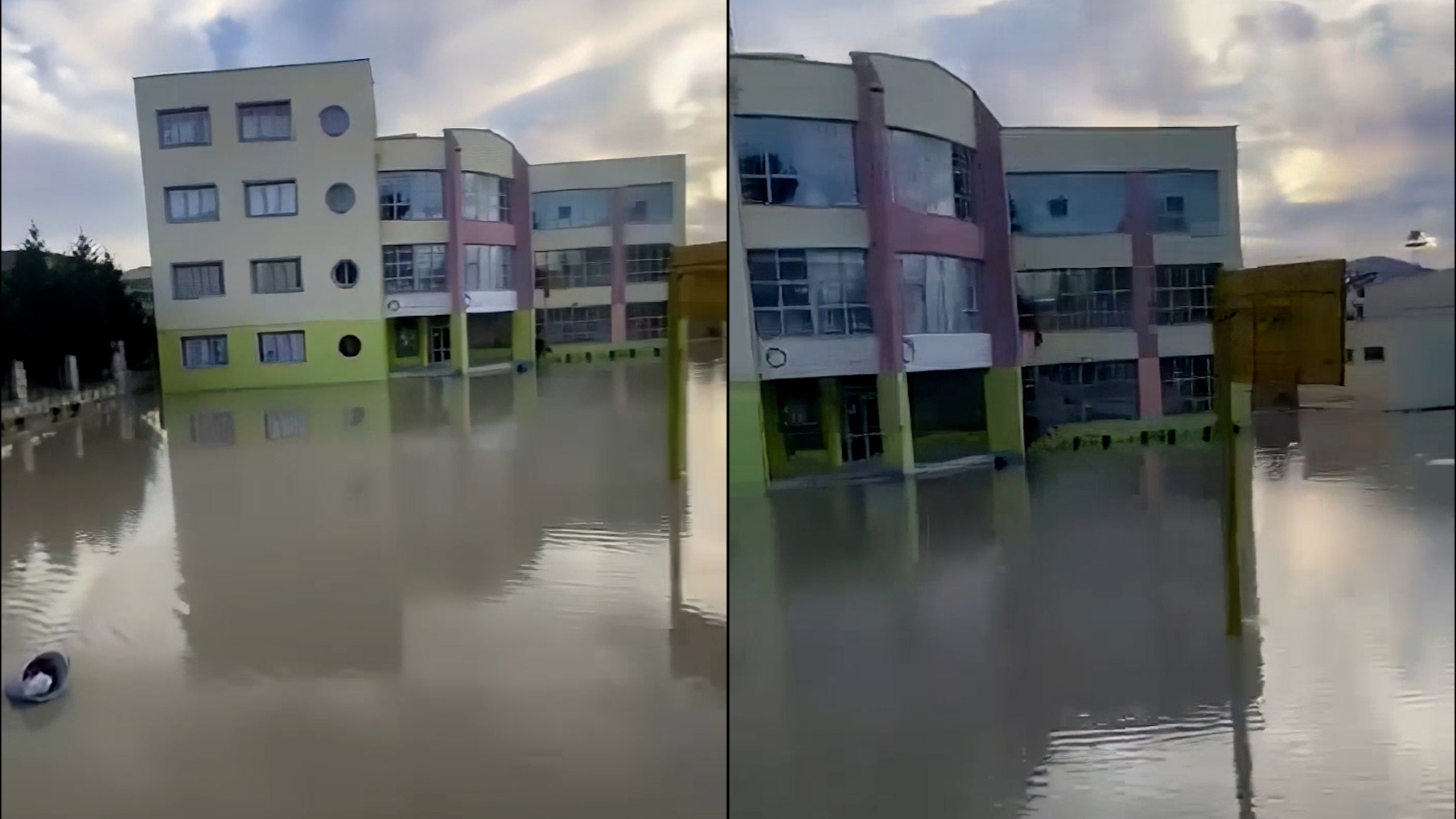 Përmbytjet pushtojnë gjimnazin në Dimal  rrezikohet zhvillimi i mësimit