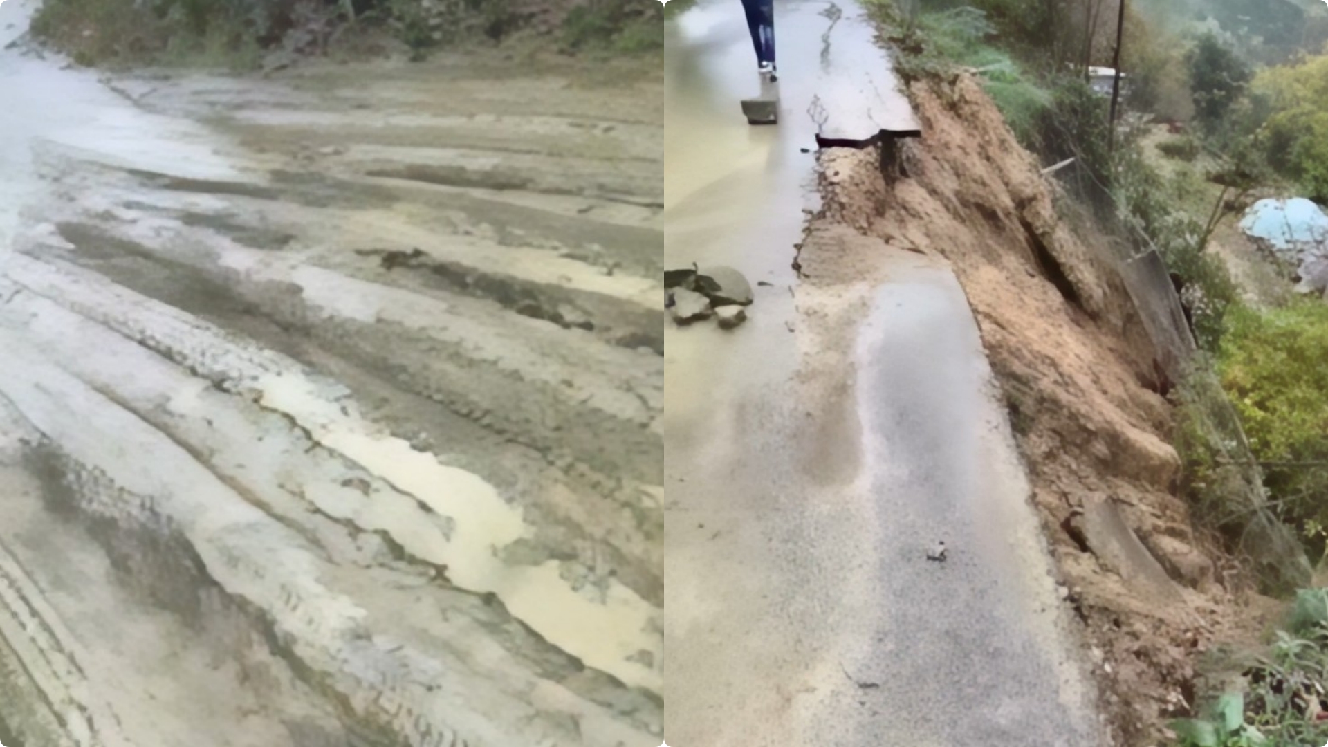 Bashkia se prekte me dorë  shiu degradon gjendjen e rrugës në Picrragë