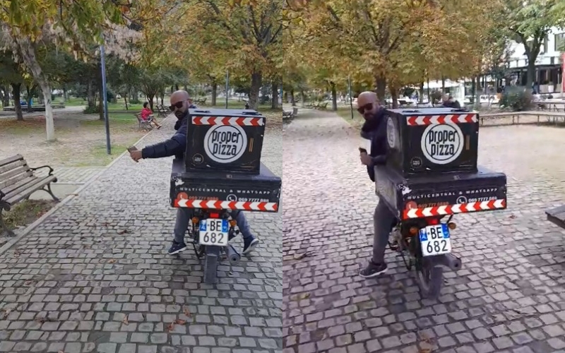 “Motoristi i “Proper Pizza” hyn me motor në parkun e Beratit, rrezikon fëmijët”