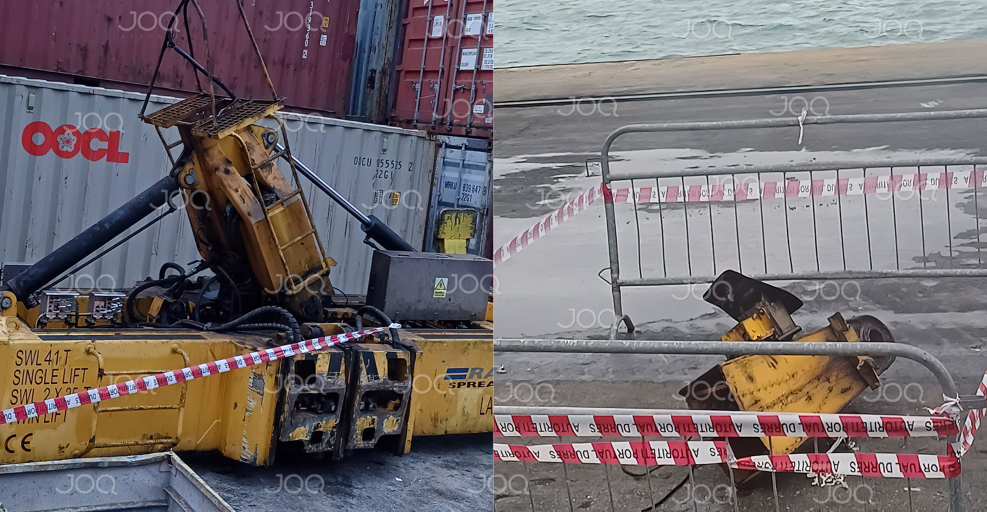Rrezik vdekje në Durrës  Pajisja e vinçit bie mbi anije  dëme qindra mijëra euro