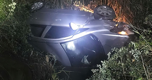 Përplasje e fortë në Tiranë Durrës  dy të plagosur pasi makina bie në kanal