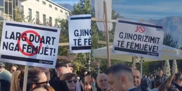 Protestë në Sheshin Skënderbej kundër ndryshimeve në Ligjin për Barazinë Gjinore