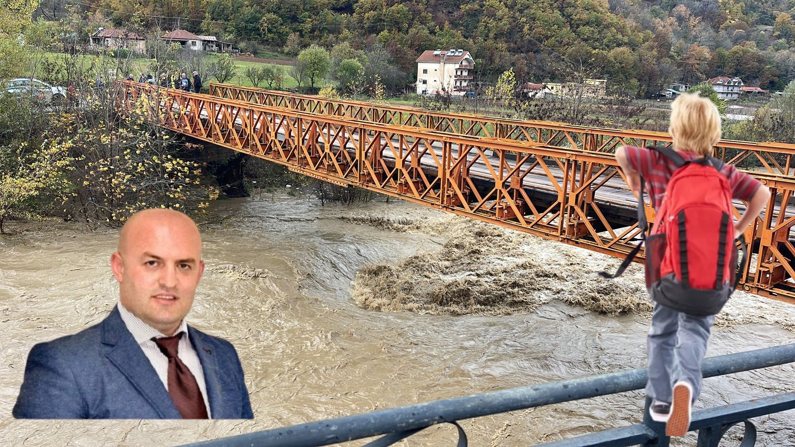 Ura e dëmtuar e Xhyrës izolon 2000 banorë të fshatit dhe lë fëmijët pa shkollë