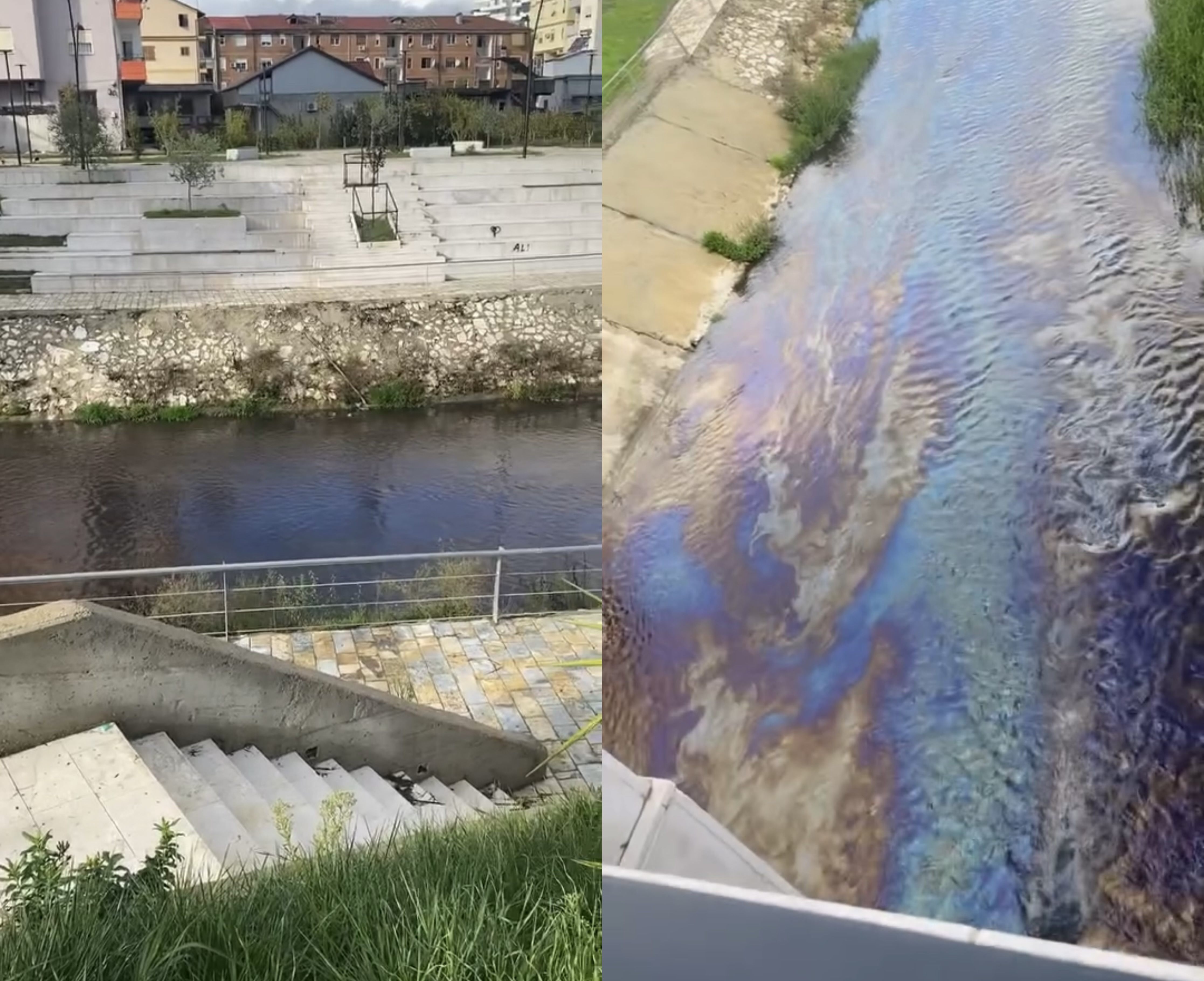 Ndotja e lumit Gjanica në nivele alarmante, erë e rëndë nga nafta dhe vaji i fabrikave