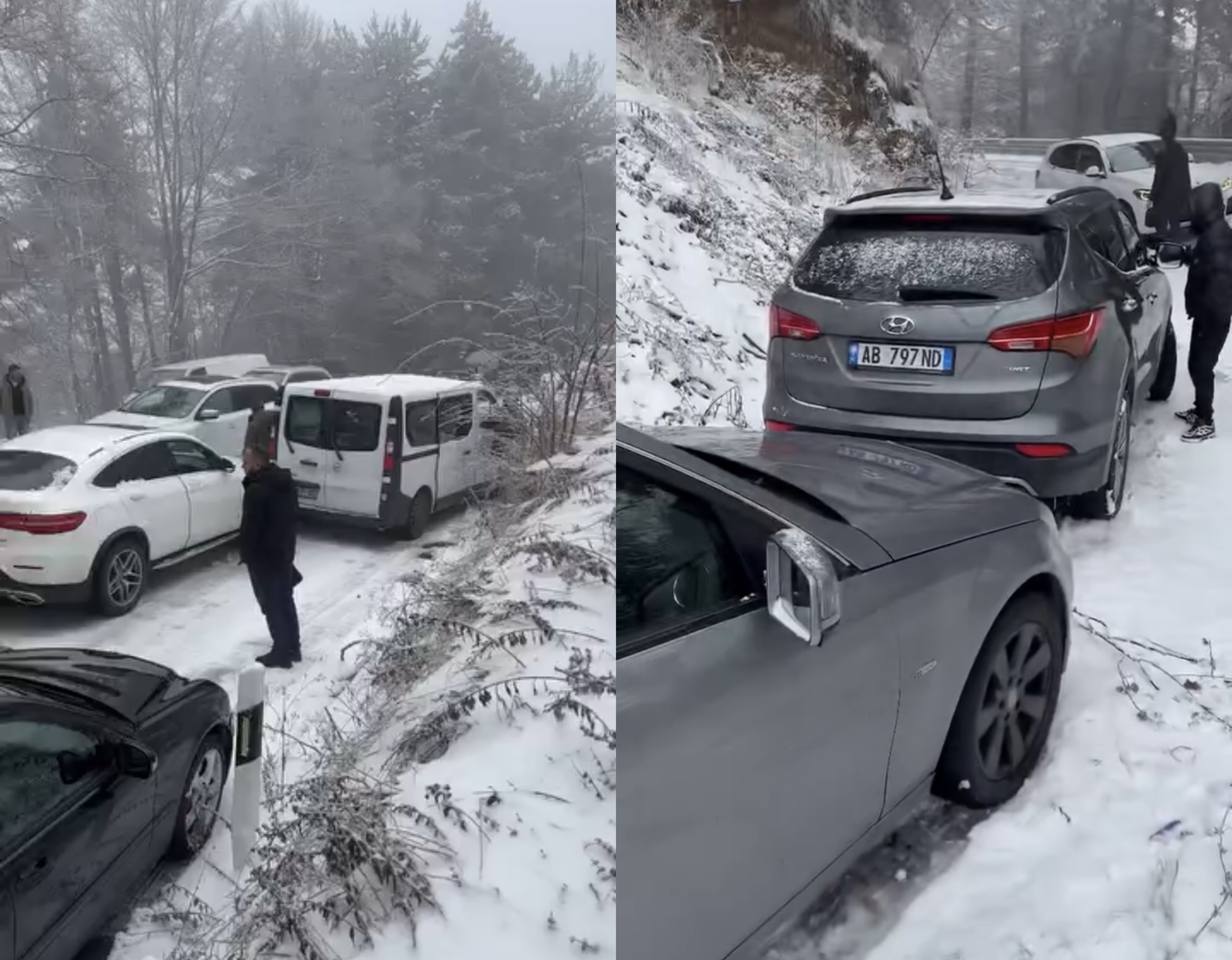 Bora e Prevallës zë të papërgatitur shqiptarët: Rrugë të ngrira e aksidente të shumta