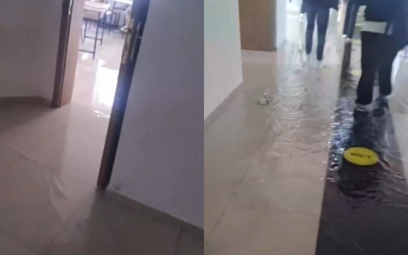  Çahen tubacionet në gjimnazin  Said Najdeni  në Peshkopi  Shkolla kthehet në pishinë