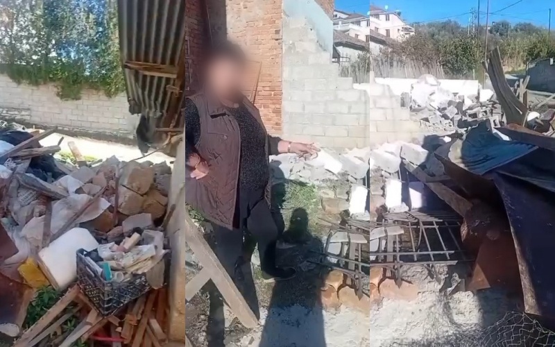 Juliana e Dimalit i shembi shtesën e banesës, banorja: Vetëm mua, më la si në Mesjetë