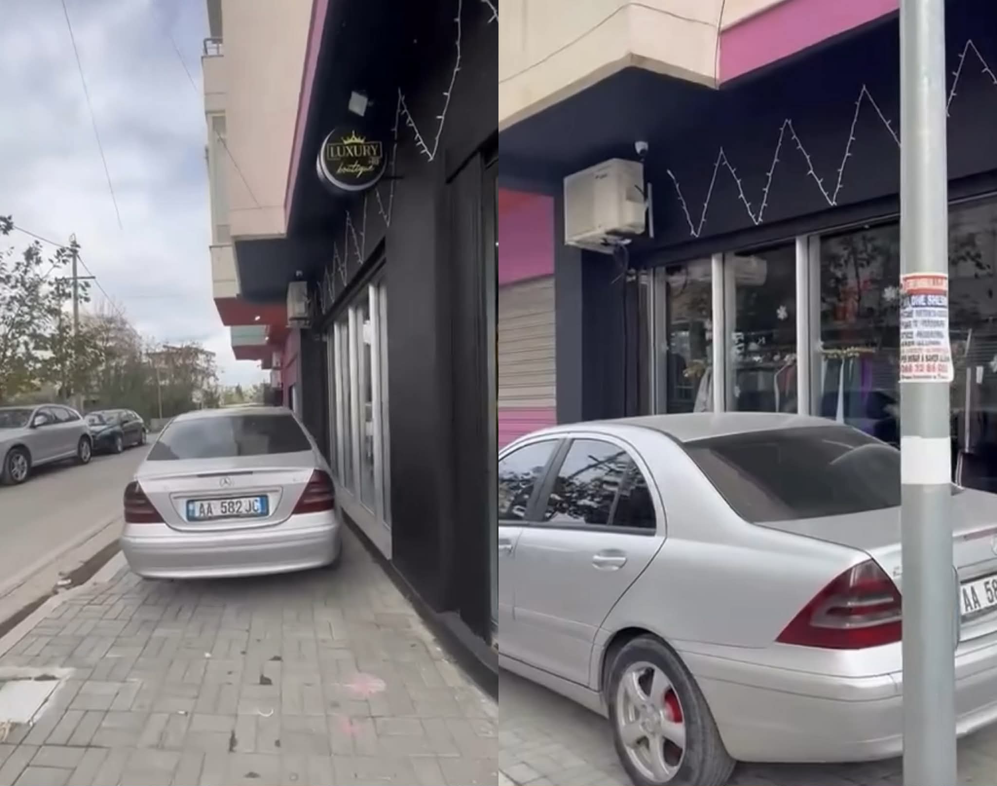 Policia Bashkiake e Vlorës heq hekurat e bizneseve, por lejon parkimin mbi trotuar