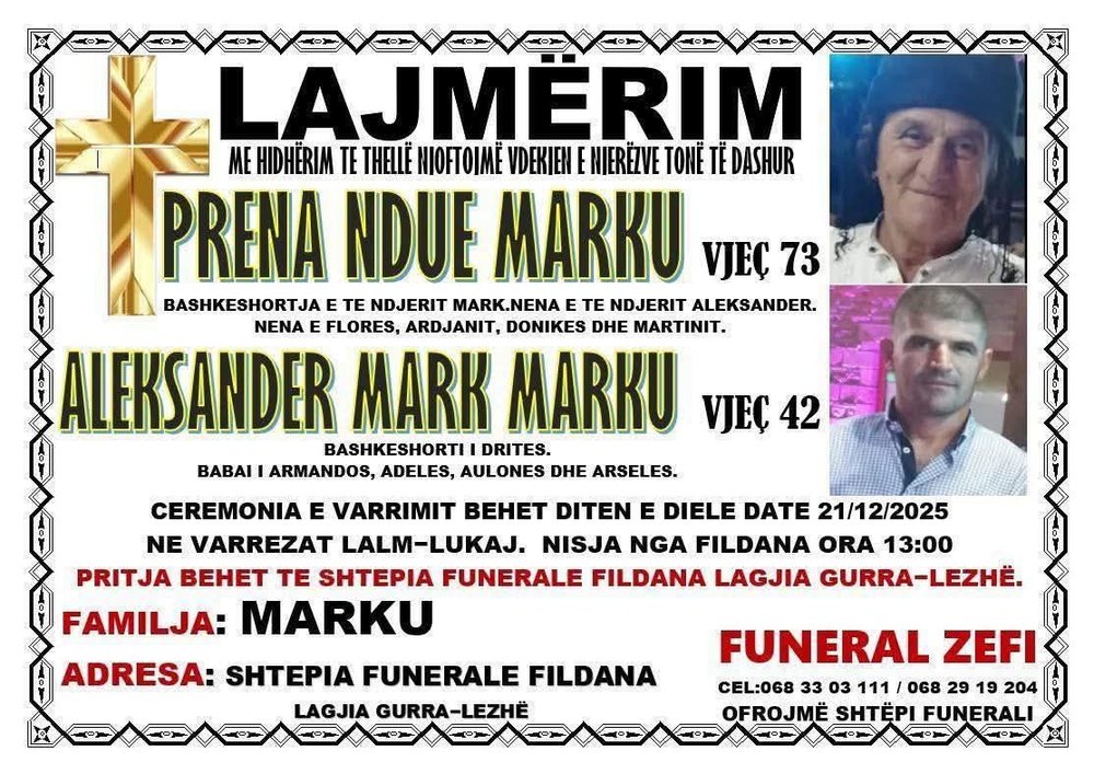 Djali humbi jetën papritur, e ëma s’duroi dhimbjen dhe vdiq: Të dy përcillen sot për në banesën e fundit