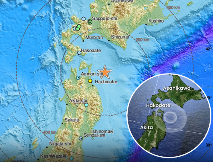 Tërmeti i fuqishëm me magnitudë 7 6 ballë godet Japoninë  Jepet alarmi për cunami  nisin evakuuimet