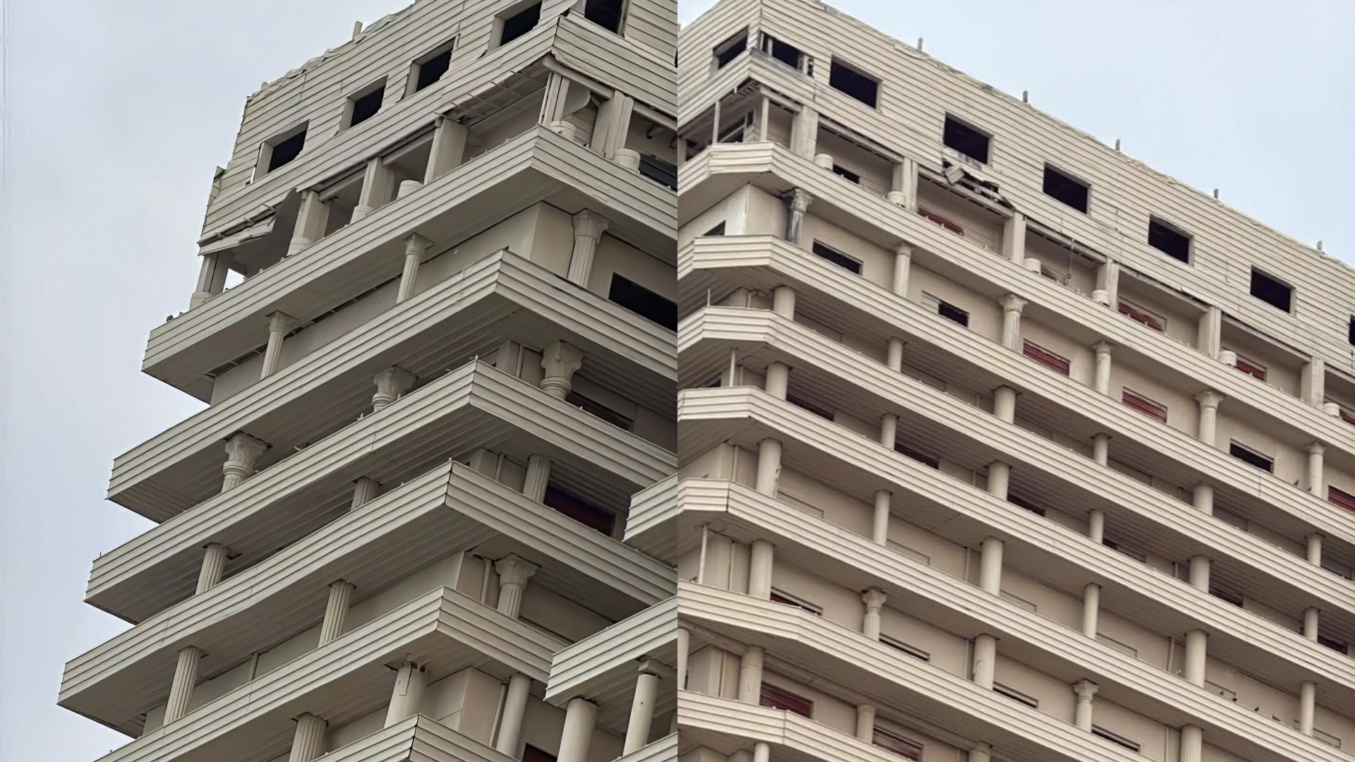  Kujdes te ky pallati  do vritet ndonjëri nga këto fasadat e varura 