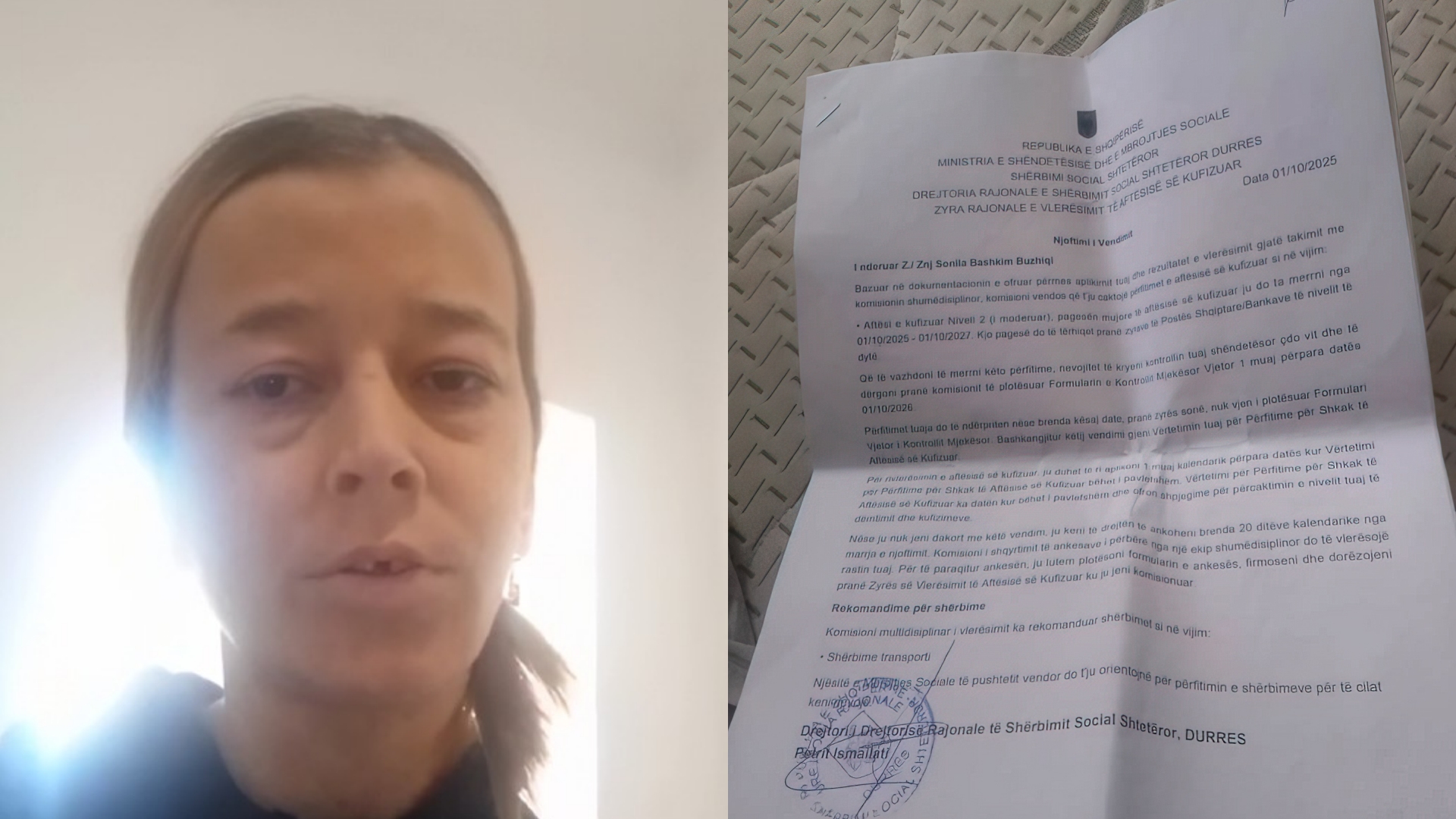 E pamundur për të punuar dhe pa asnjë të ardhur  Sonila ka nevojë për ndihmë