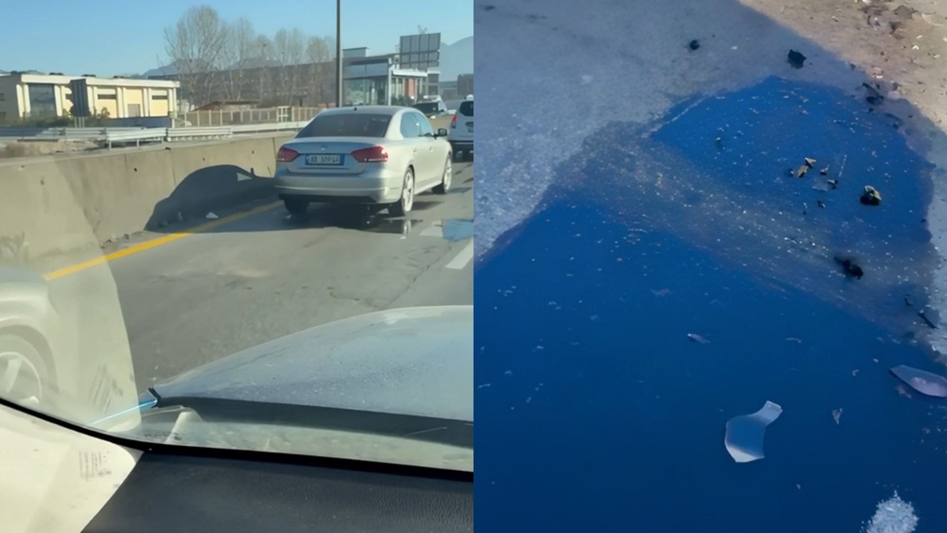 Pas aksidentit asfalti vazhdon të jetë gjithë vaj, askush nuk merr masa