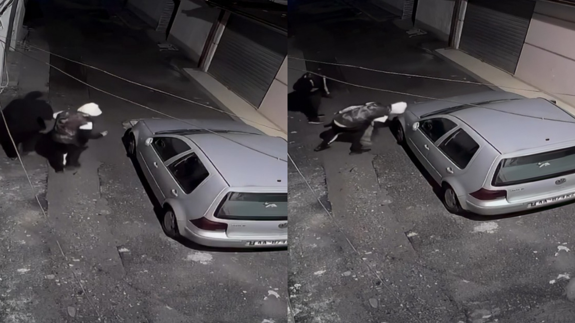 Kush janë dy ‘trimat’ me kapuç që po çajnë gomat e makinave në Elbasan?