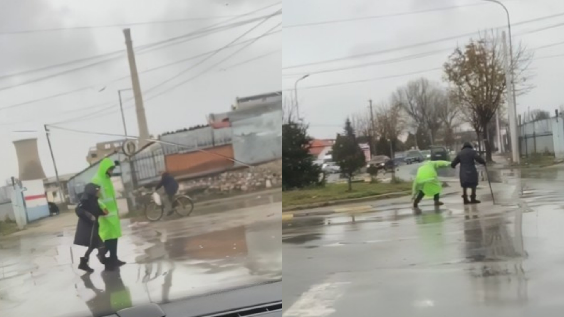Policia që duam! Efektivi rrugor ndihmon të moshuarën të kalojë rrugën
