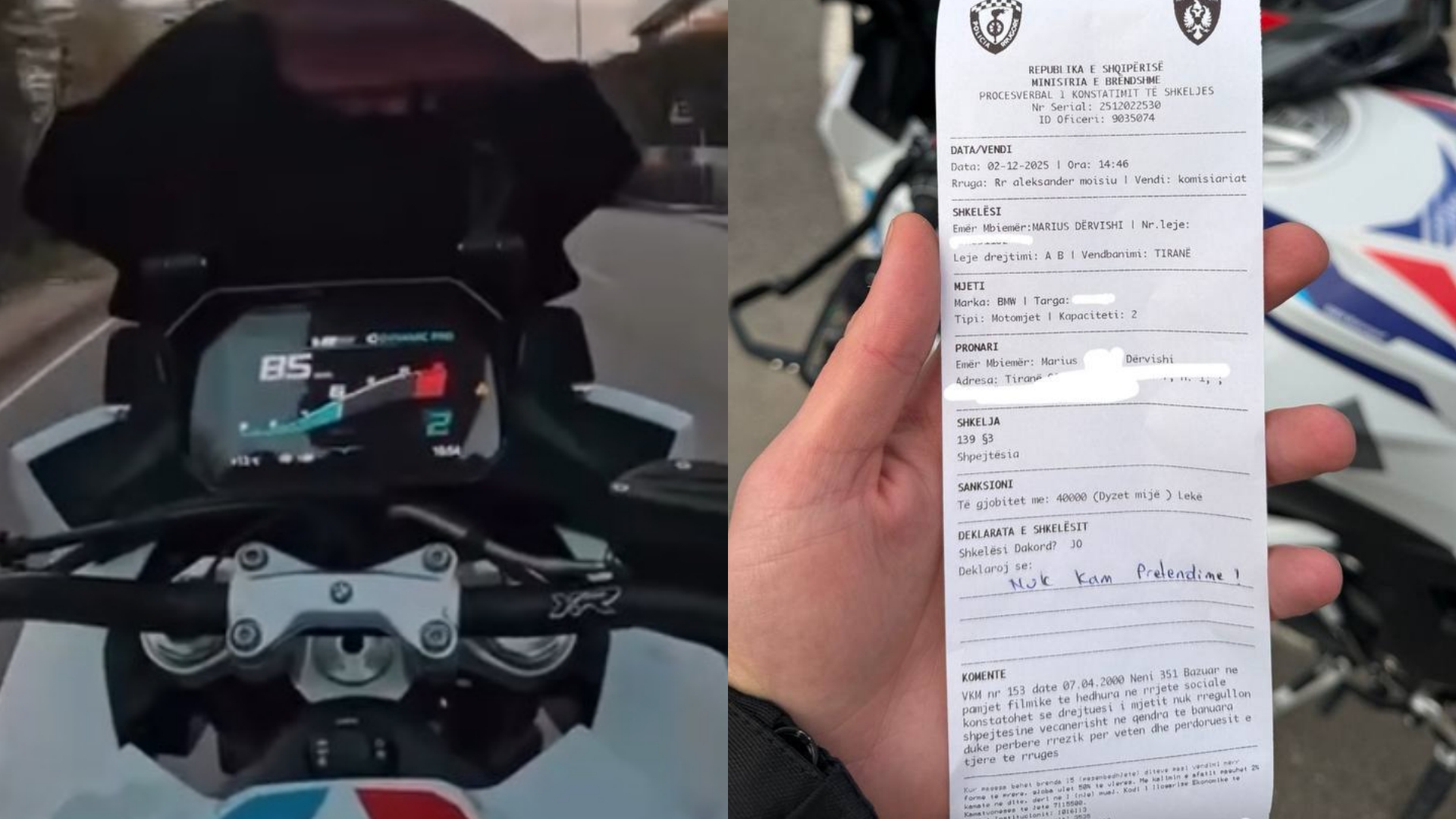  Të gjithë të barabartë para ligjit   polici me motor gjobitet pas publikimit në JOQ