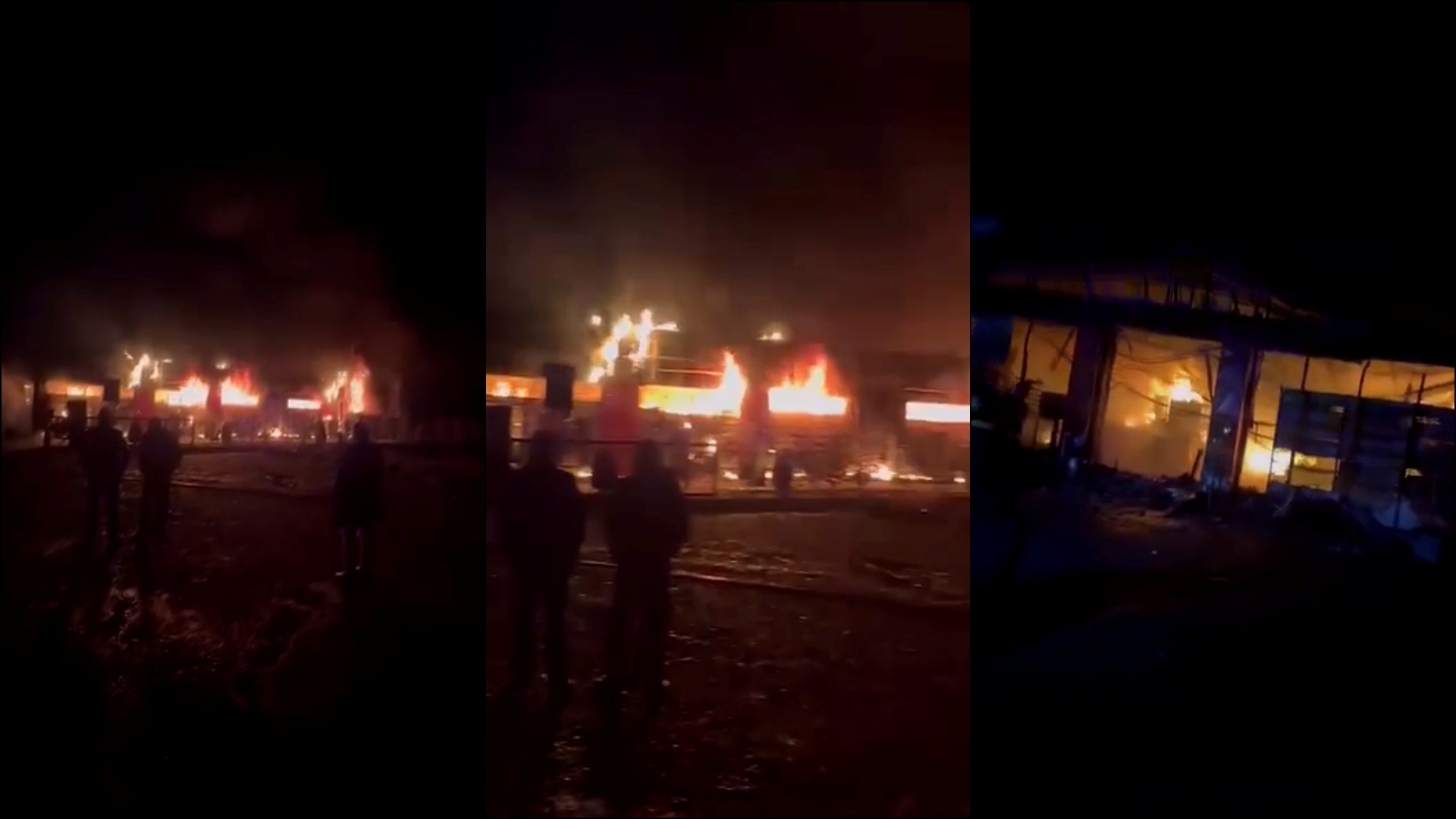 Shkodër  digjet gjatë mesnatës supermarket  SPAR  te kryqëzimi i Bushatit