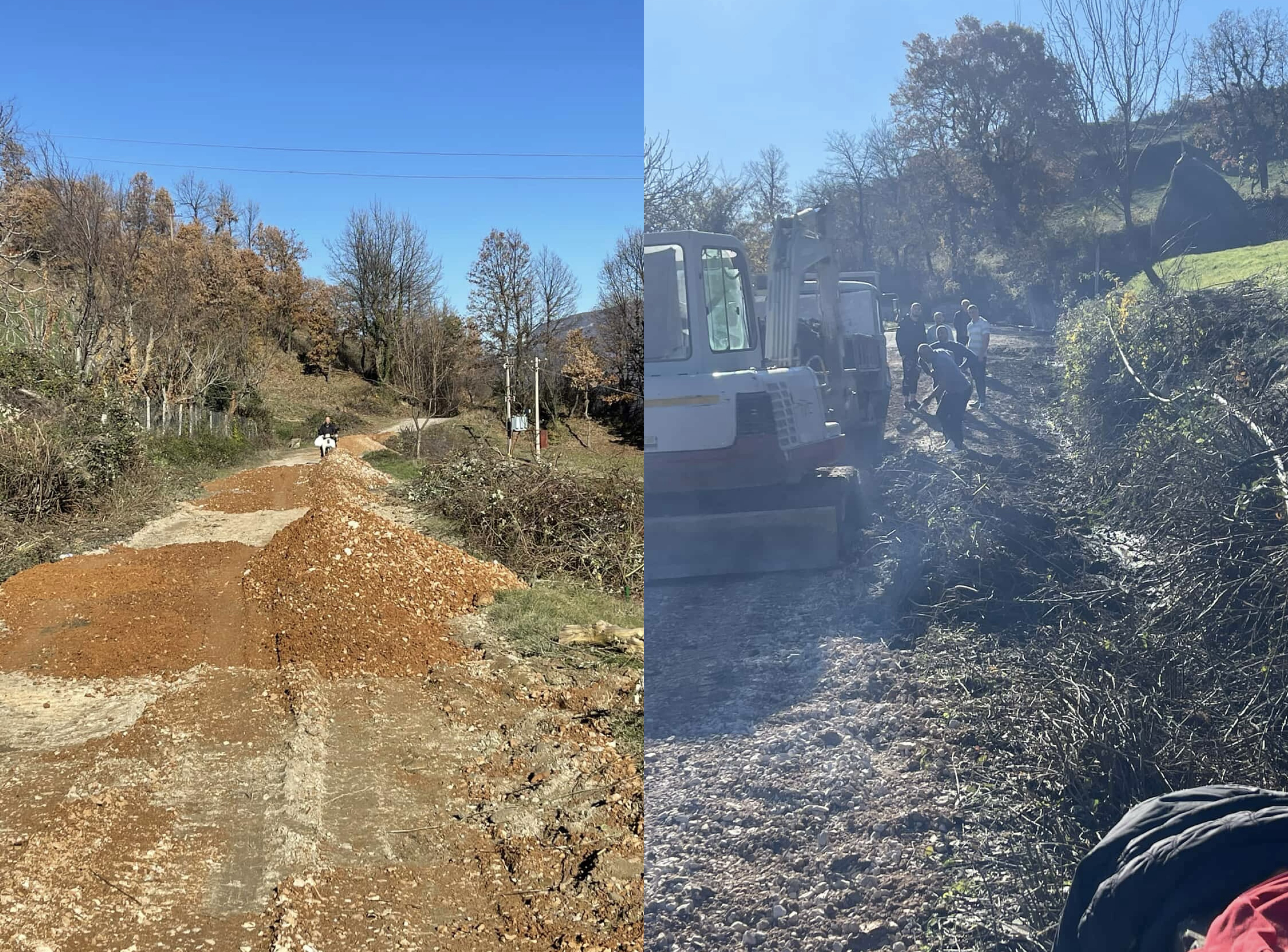  Bashkia s na ka parë kurrë me sy   Banorët e Kllojkës shtrojnë rrugën me lekët e tyre