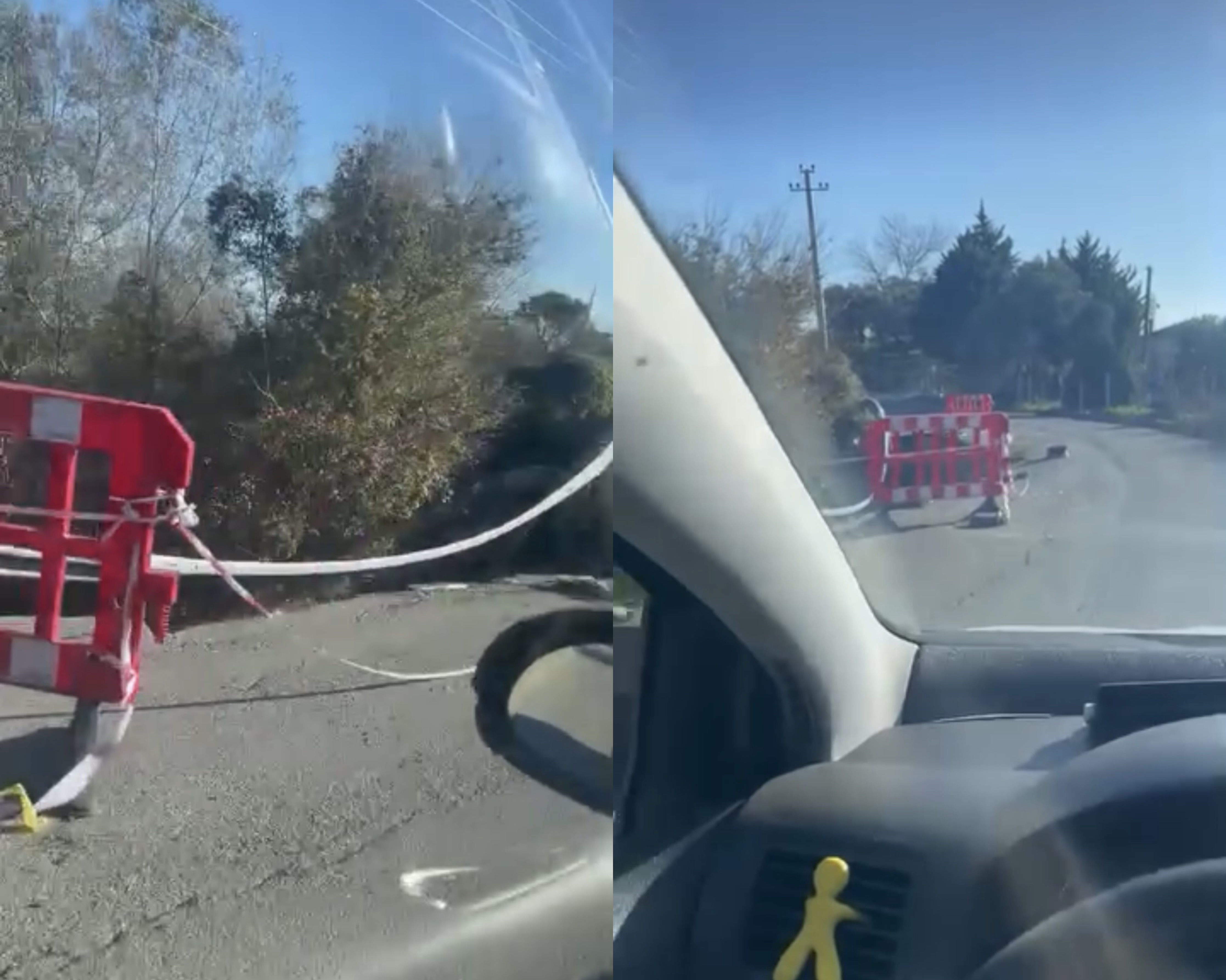 Rruga në Ishëm e shembur prej një muaji, bashkia hesht para rrezikut