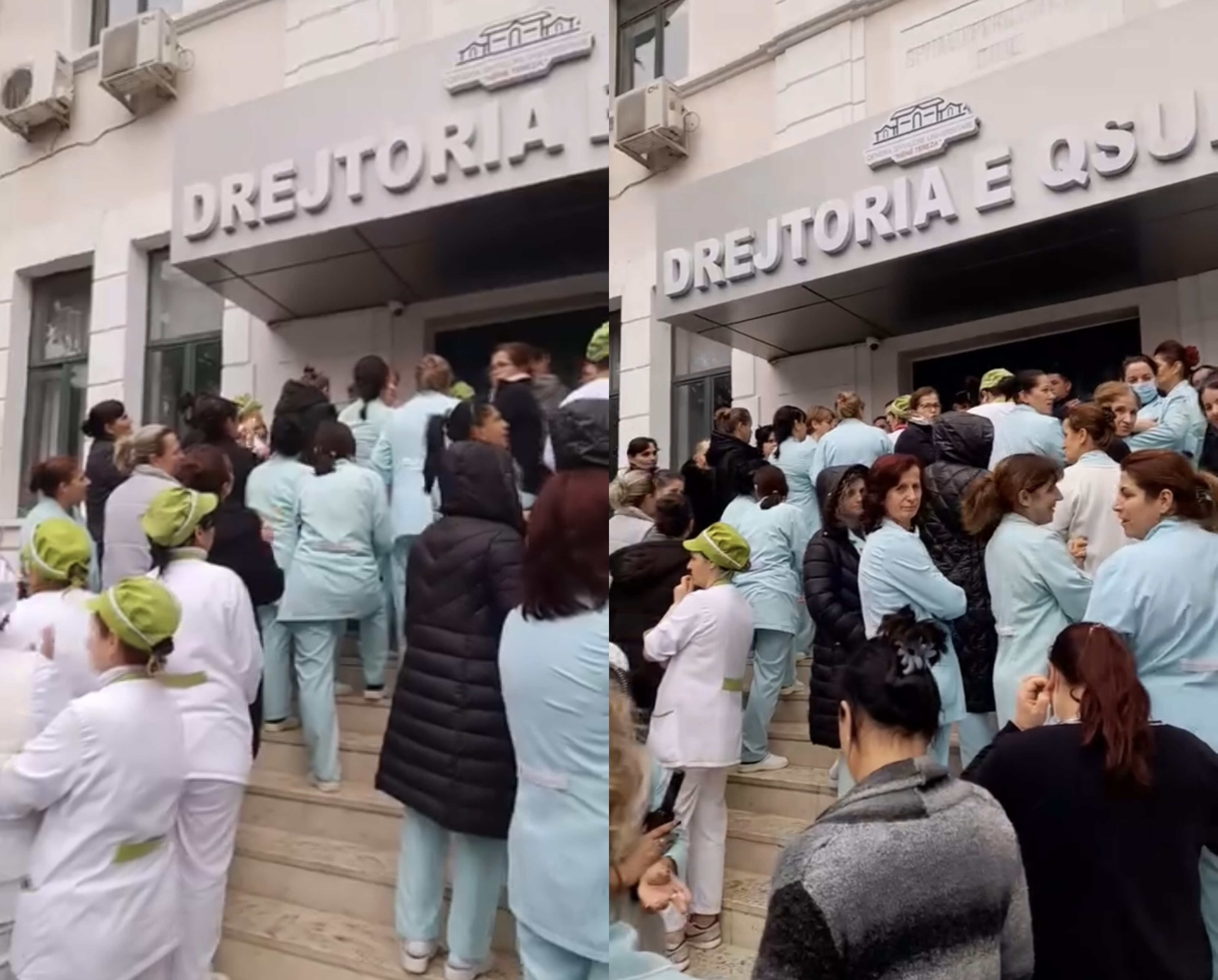 Prej 1 muaji pa paga, punonjëset e lavanderisë dhe kuzhinës protestojnë para QSUT-së