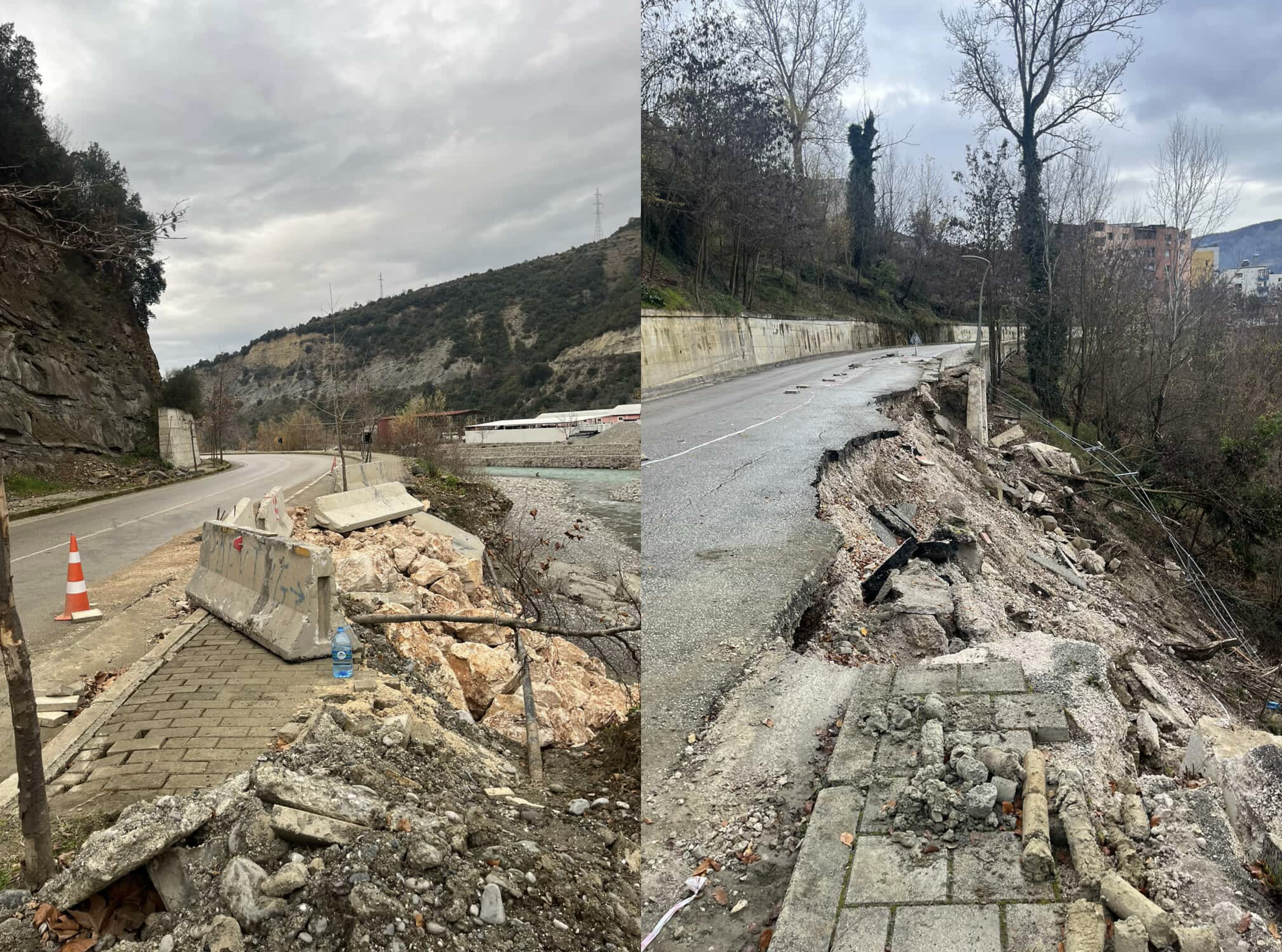 Rruga në Skrapar e shembur prej 3 javësh, qytetarët në rrezik çdo ditë