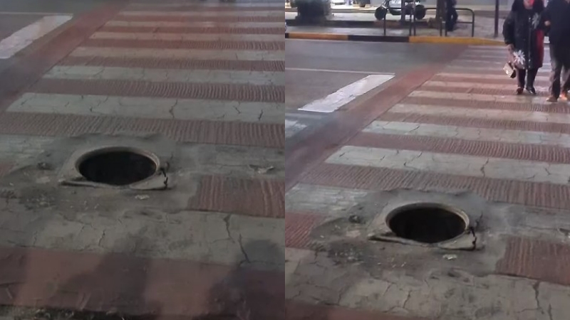 Puseta e hapur në Tiranë rrezikon jetën e qytetarëve!