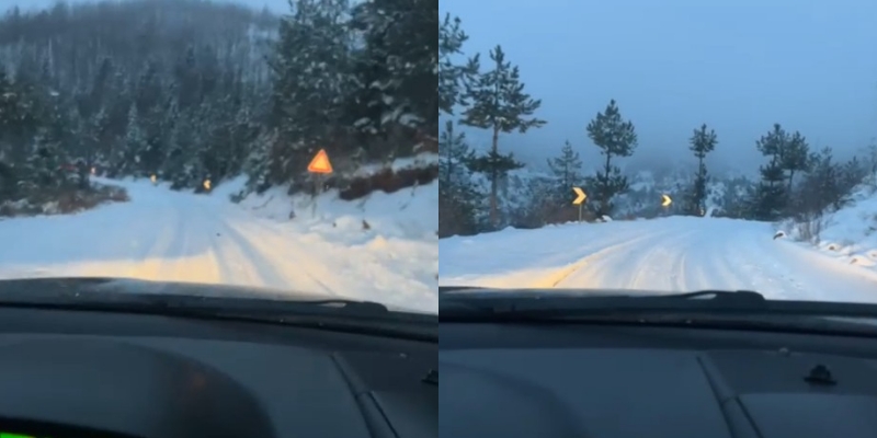 Rruga Fierzë Qafë Mali e bllokuar nga dëbora  mungon pastrimi dhe hedhja e kripës